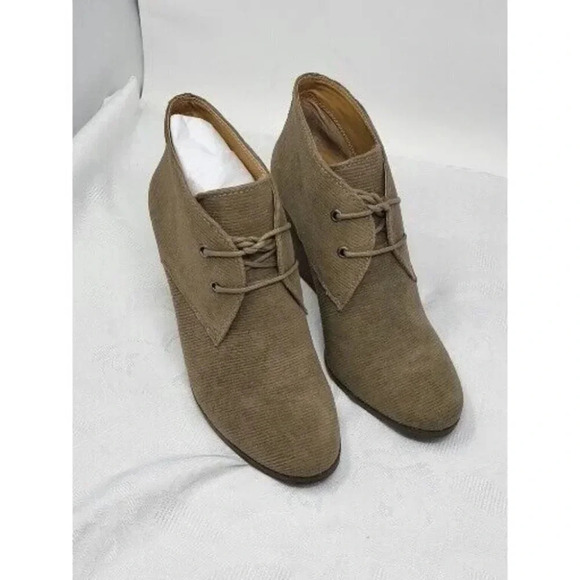 Lucky Brand  Shijo ankle boots Antique Green Corduroy Size 8.5 - Picture 1 of 8